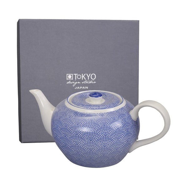 Niebieski porcelanowy dzbanek do herbaty Tokyo Design Studio Dots