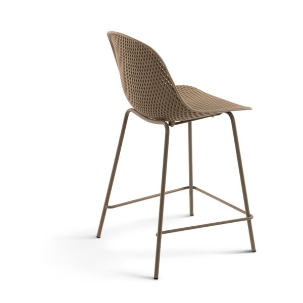 Beżowy metalowo-plastikowy hoker ogrodowy Quinby – Kave Home-image-2