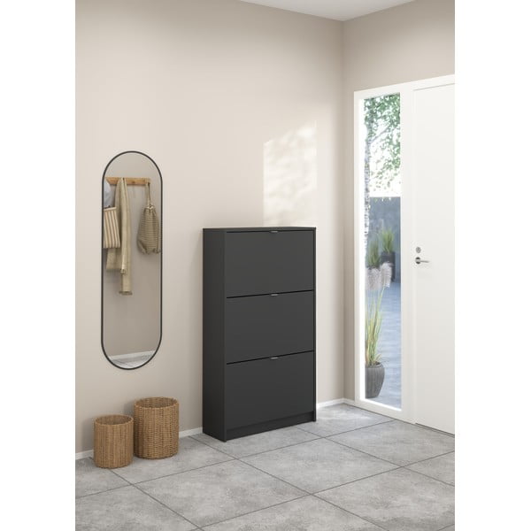 Szara uchylna szafka na buty Shoes – Tvilum-image-1