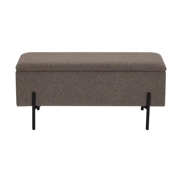 Brązowa ławka z materiału bouclé Watford – House Nordic