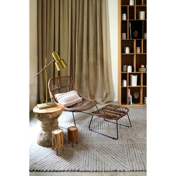 Jasnobrązowy wełniany dywan tkany ręcznie odpowiedni do prania 170x240 cm Golden Coffee – Lorena Canals-image-3