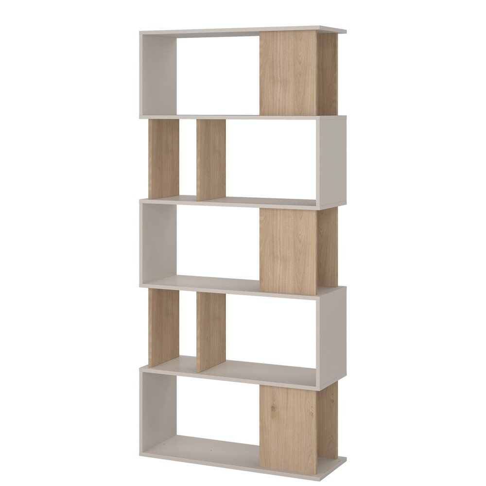 Kremowy regał w dekorze dębu 80x173,5x29,5 cm Maze – Tvilum