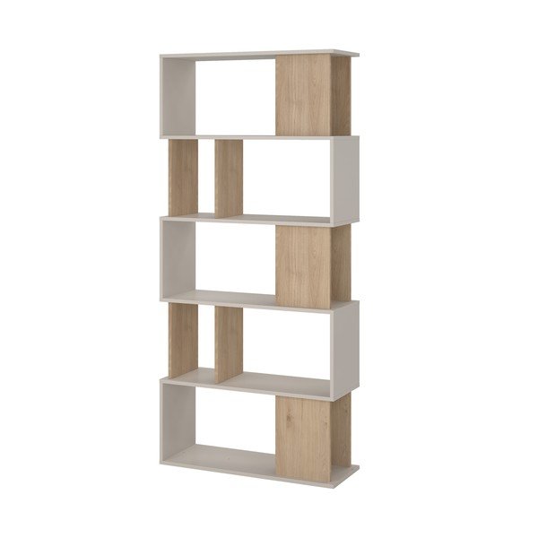 Kremowy regał w dekorze dębu 80x173,5x29,5 cm Maze – Tvilum