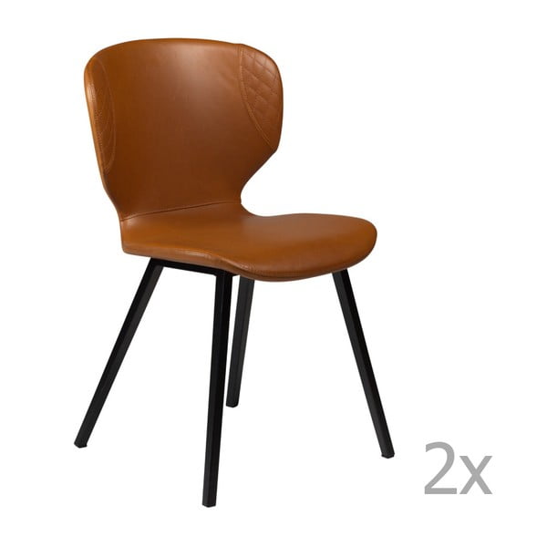 Zestaw 2 brązowych krzeseł DAN– FORM Hawk
