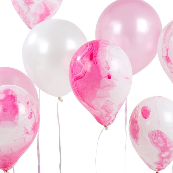 Zestaw 12 różowych balonów Talking Tables Unicorn