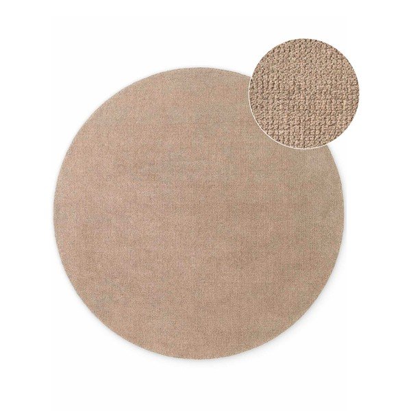 Beżowy wełniany okrągły dywan tkany ręcznie ø 160 cm Greenwich – Ted Baker