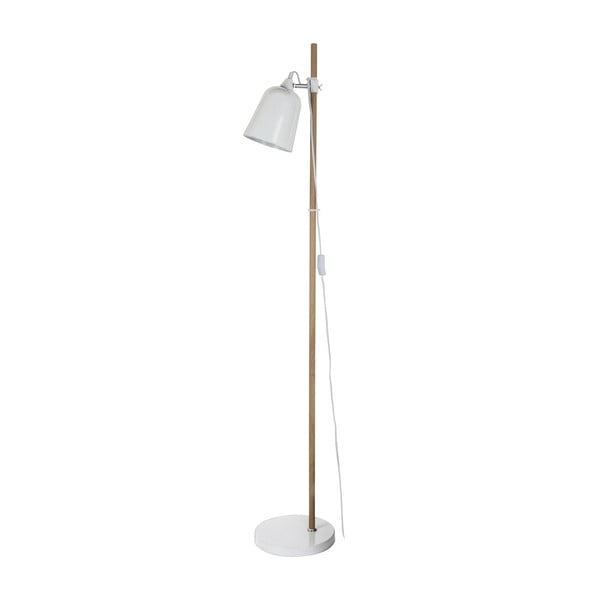 Biała lampa stojąca Present Time Leitmotiv Wood