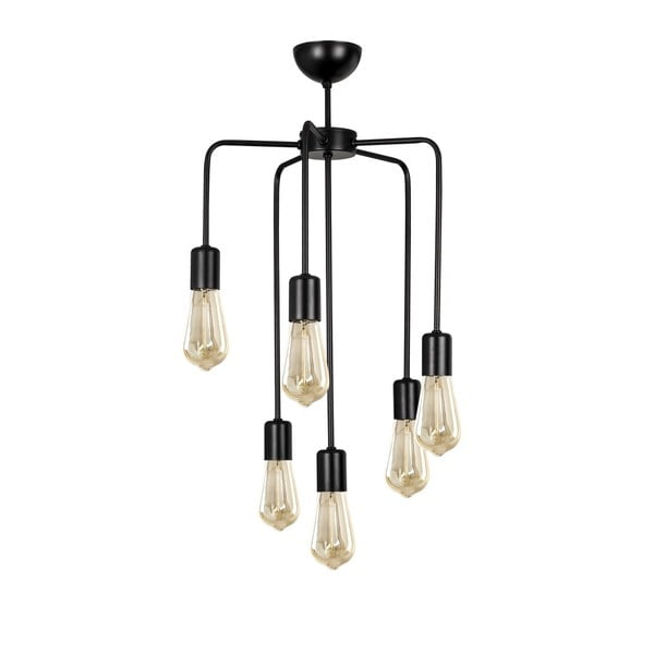 Czarna metalowa lampa wisząca Opviq lights Linos-image-4