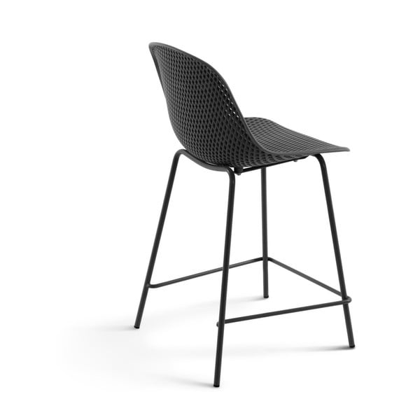 Ciemnoszary metalowo-plastikowy hoker ogrodowy Quinby – Kave Home-image-3