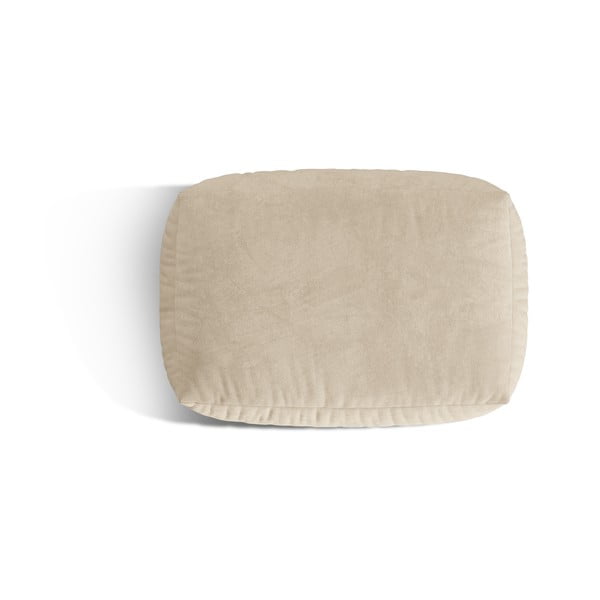 Beżowy aksamitny podnóżek modułowy Martina – Micadoni -image-2