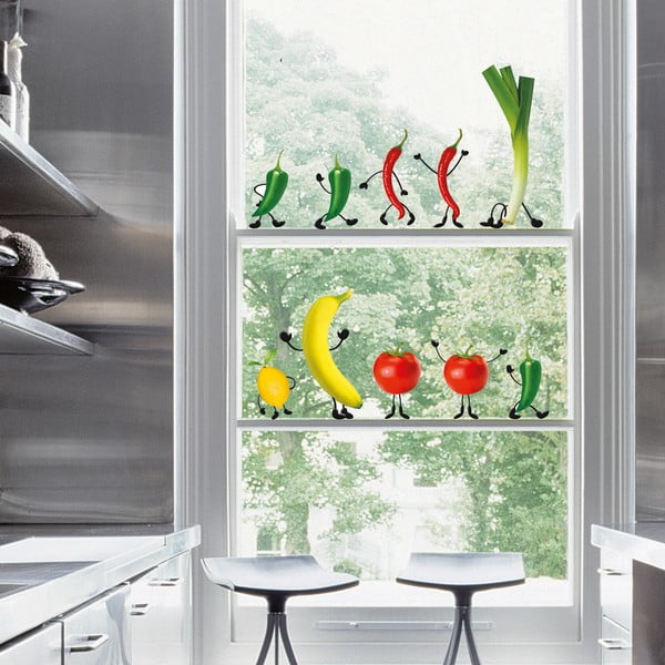 Naklejka na okno Crazy Vegetables