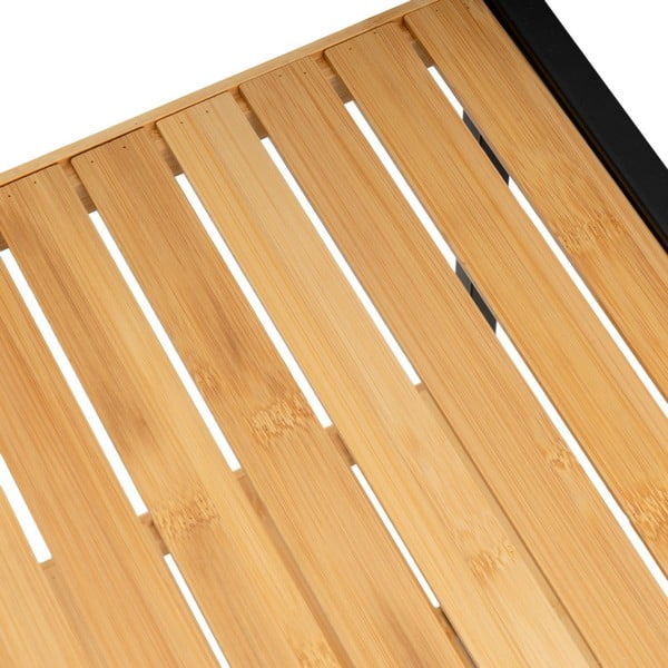 Czarno-naturalny bambusowy regał 30x70 cm – Casa Selección-image-2