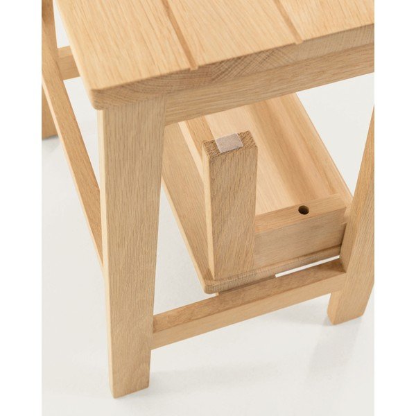 Stołek z litego drewna brzozowego w naturalnym kolorze Nell – Kave Home-image-2