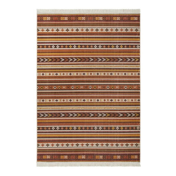Czerwony dywan z domieszką bawełny z recyklingu Nouristan, 160x230 cm