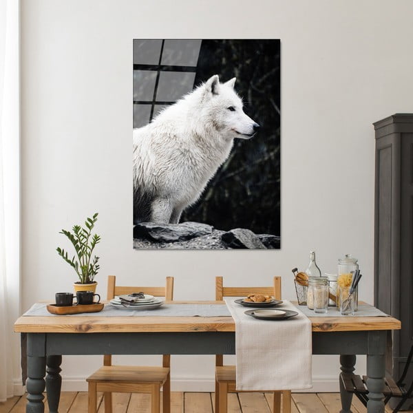 Szklany obraz 70x100 cm White Wolf – Wallity-image-2