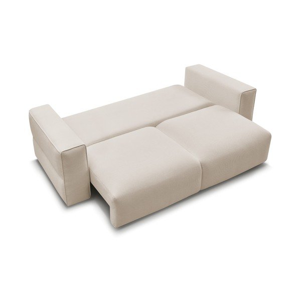 Beżowa rozkładana/ze schowkiem sofa 265 cm Ezechiel – Bobochic Paris-image-3