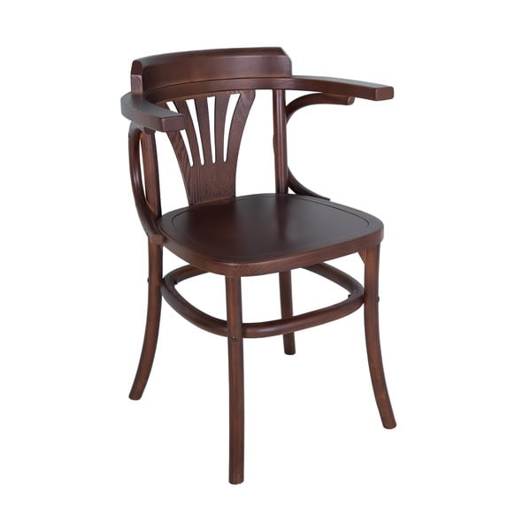Brązowe krzesło z litego drewna wiązu Montmartre – Antic Line