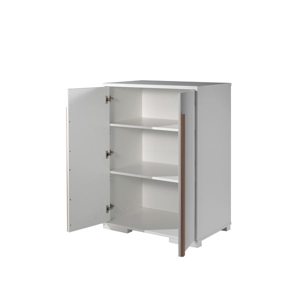 Biała szafka dziecięca pod podwyższone łóżko Vipack London-image-2