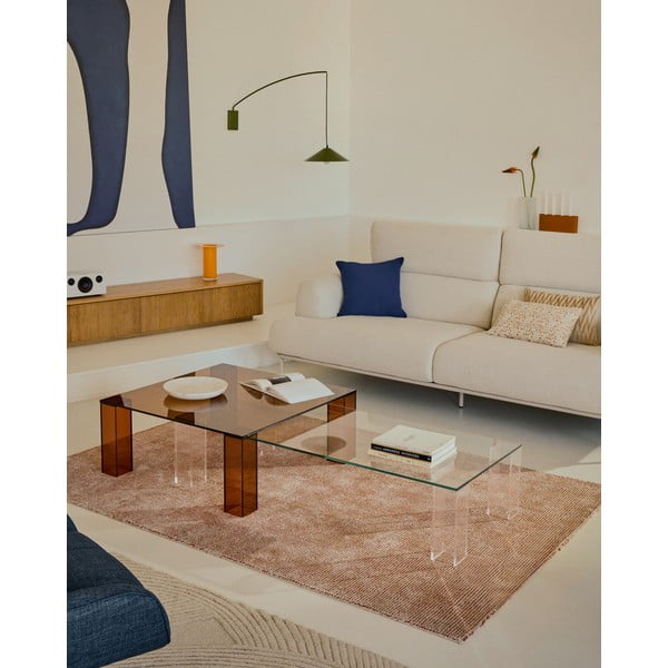 Beżowa sofa modułowa  z tkaniny szenilowej 232 cm Compo – Kave Home-image-1