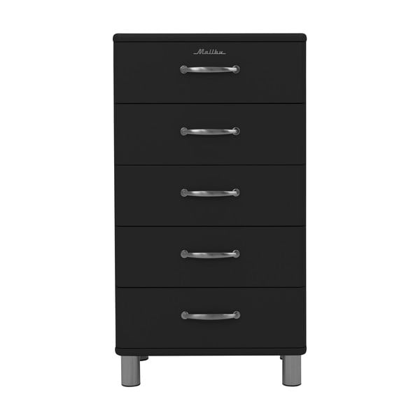 Czarna wysoka komoda 60x111 cm Malibu – Tenzo