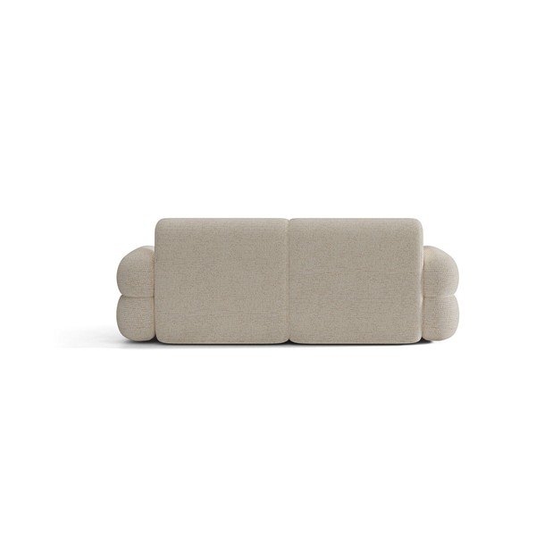 Kremowa sofa z tkaniny szenilowej 220 cm Neo – Micadoni -image-3