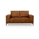 Koniakowa sofa z imitacji skóry 164 cm Copenhagen – Scandic