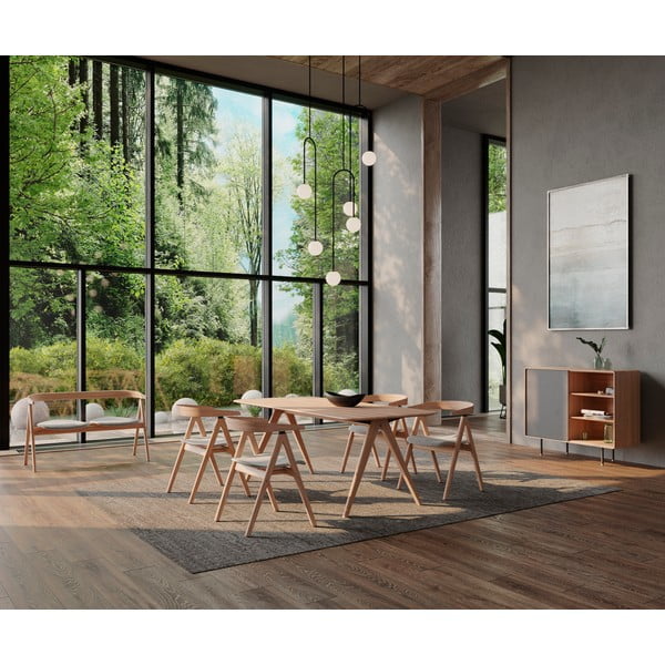 Czarne/brązowe krzesło z litego drewna dębowego Ava – Gazzda-image-1