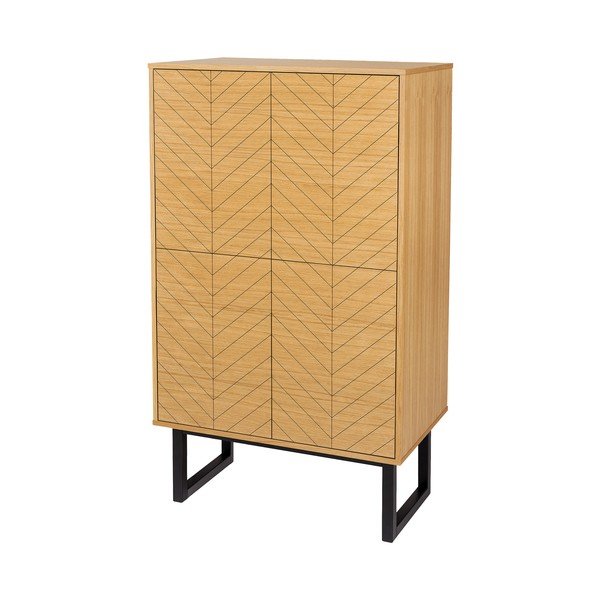 Komoda w dekorze drewna dębowego Woodman Camden Herringbone-image-2