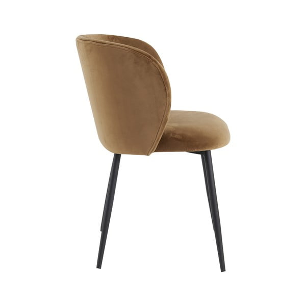 Brązowe aksamitne krzesło Elyna – Light & Living-image-4