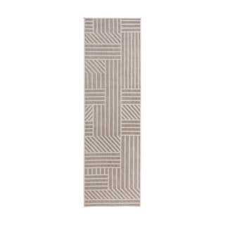 Beżowy chodnik zewnętrzny Flair Rugs Blocks, 66x230 cm