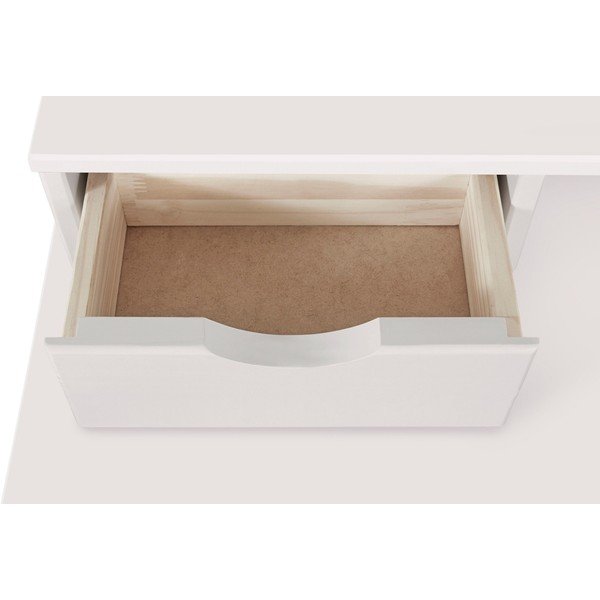 Białe biurko z drewna sosnowego z półką Støraa Gava-image-4