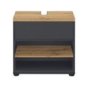 Antracytowa szafka pod umywalkę w dekorze dębu 60x57 cm Thessa – Støraa