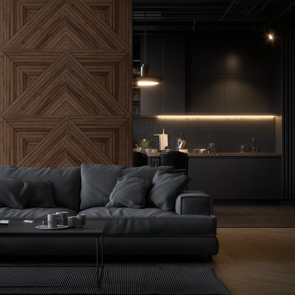 Tekstylne panele akustyczne zestaw 2 szt. 60x60 cm Medium Timber II – Styler-image-2