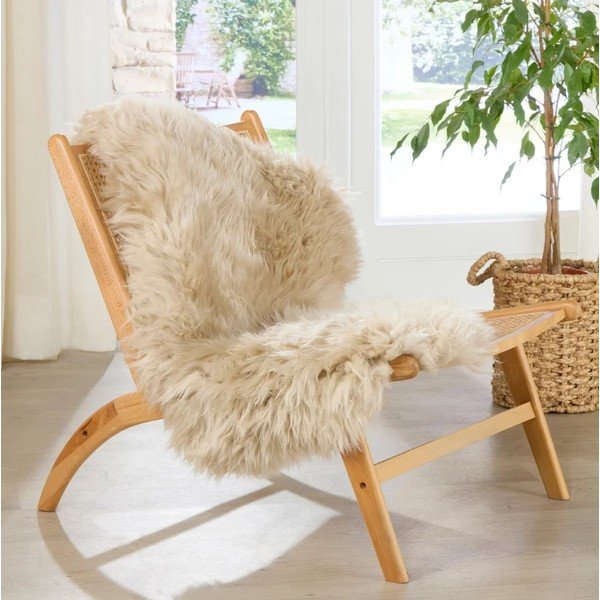 Beżowa skóra owcza Native Natural Sheep, 60x120 cm-image-2