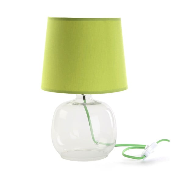 Zielona szklana lampa stołowa Versa Bobby, ø 22 cm