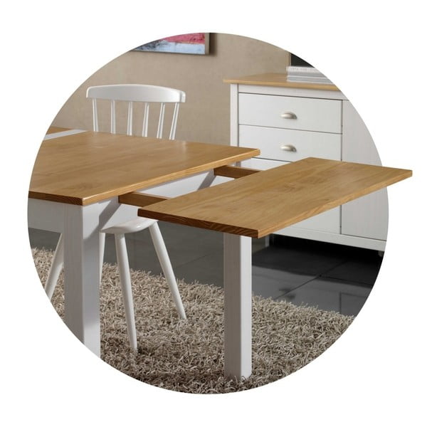 Dodatkowy blat do stołu z litego drewna sosnowego Marckeric Jade-image-1