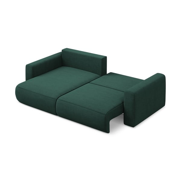 Zielony rozkładany/ze schowkiem narożnik (lewostronny/z szezlongiem) Kapua – Makamii-image-4