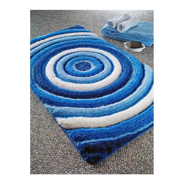 Modrá dywanik łazienkowy Confetti Bathmats Efesus, 70x120 cm