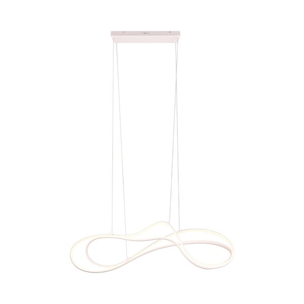 Biała lampa wisząca LED z metalowym kloszem Nala – Trio Select