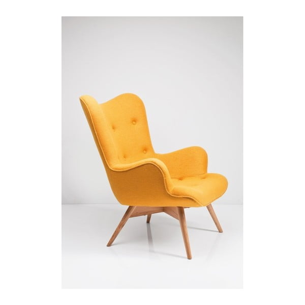 Żółty fotel Kare Design New Design