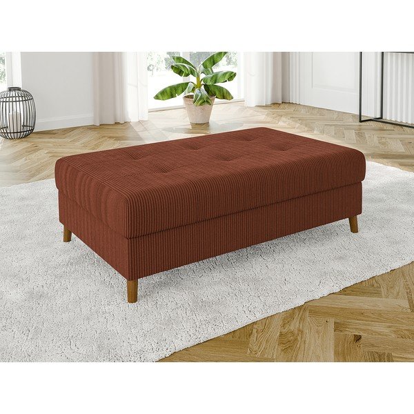 Ceglasty sztruksowy podnóżek Ariella – Ropez-image-1