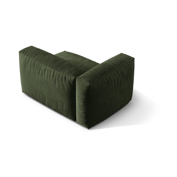 Zielony aksamitny moduł sofy (lewostronny) Martina – Micadoni -image-2