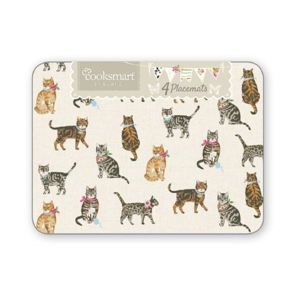 Zestaw 4 mat stołowych Cooksmart England Cats on Parade-image-2
