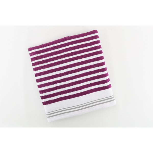 Ręcznik bawełniany BHPC White 80x150 cm, fioletowy