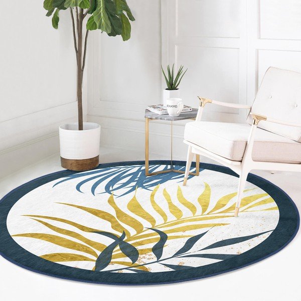Okrągły dywan odpowiedni do prania i robotów sprzątających ø 120 cm Comfort – Mila Home-image-2