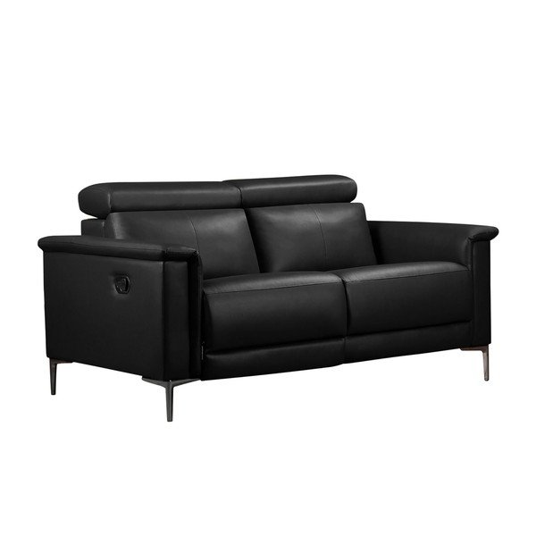 Czarna sofa z imitacji skóry 160 cm Lund – Støraa