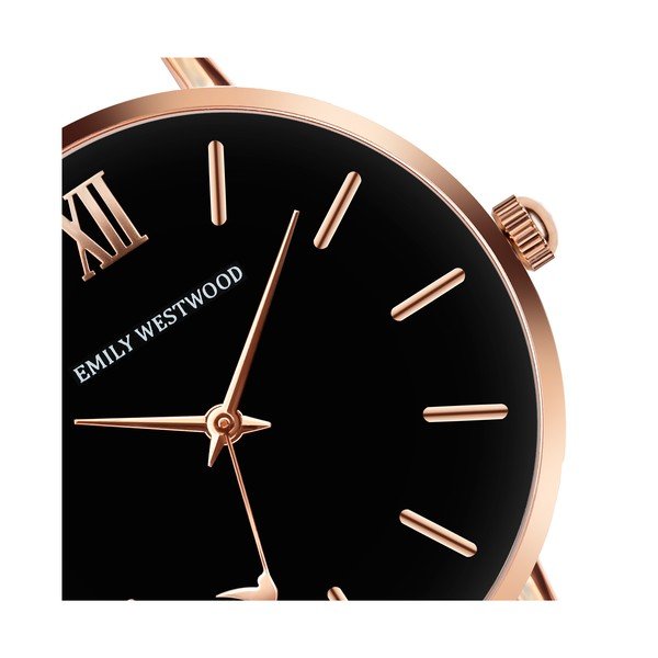 Damski zegarek z paskiem ze stali nierdzewnej w kolorze różowego złota Emily Westwood Estrella-image-2