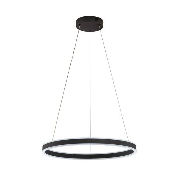 Czarna lampa wisząca LED ze zdalnym sterowaniem/ze ściemniaczem ø 60 cm Sirko – Fischer & Honsel