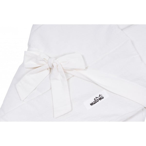 Biały bawełniany rożek niemowlęcy 75x75 cm – Malomi Kids-image-1