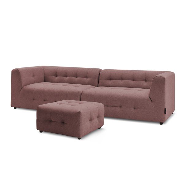 Ciemnoróżowa sofa 324 cm Kleber – Bobochic Paris-image-3